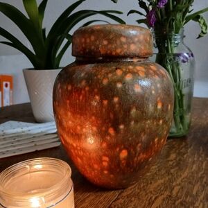 Vintage Handmade Ginger Jar | 1980 Signed